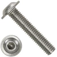Винт М3х6 с полукруглой головкой и фланцем DIN 7380-2 нержавеющая сталь А2
